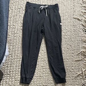 Vuori Black Jogger Sweatpants with White Drawstring